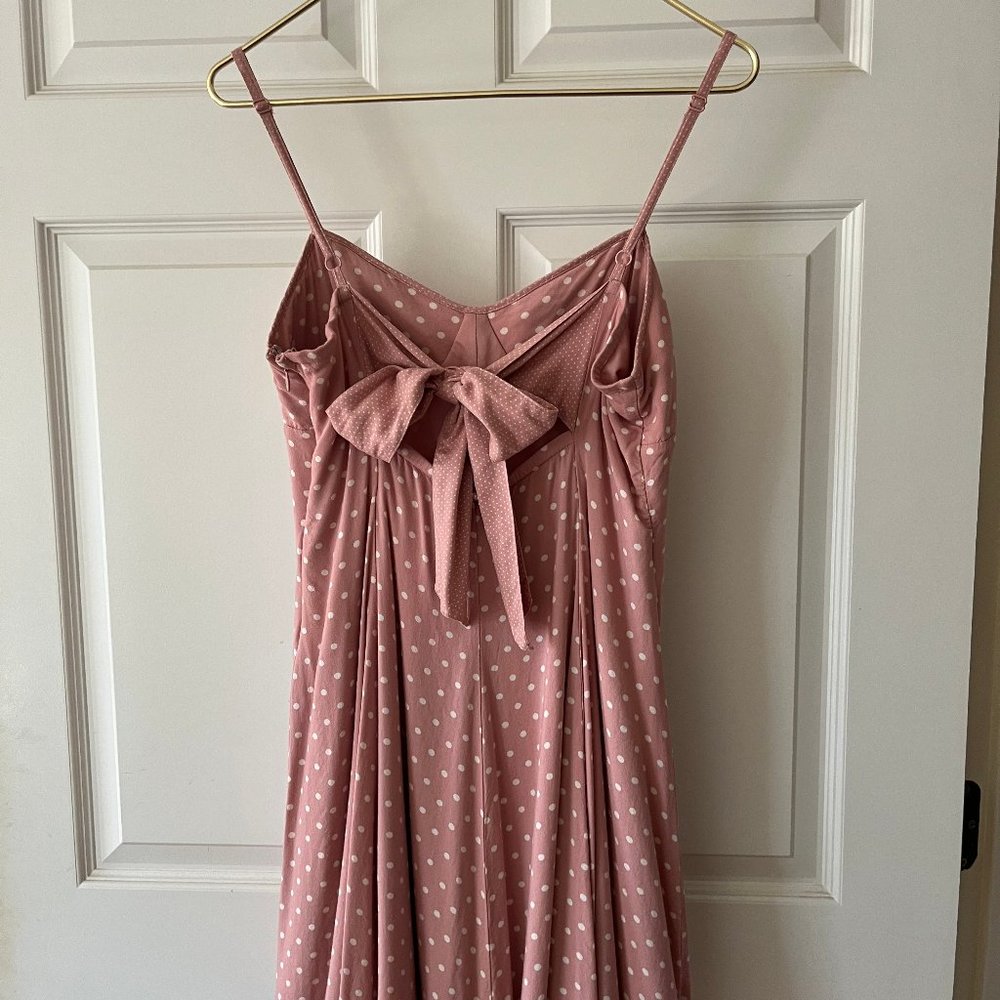 American Eagle Pink Polka Dot Dress Size Medium